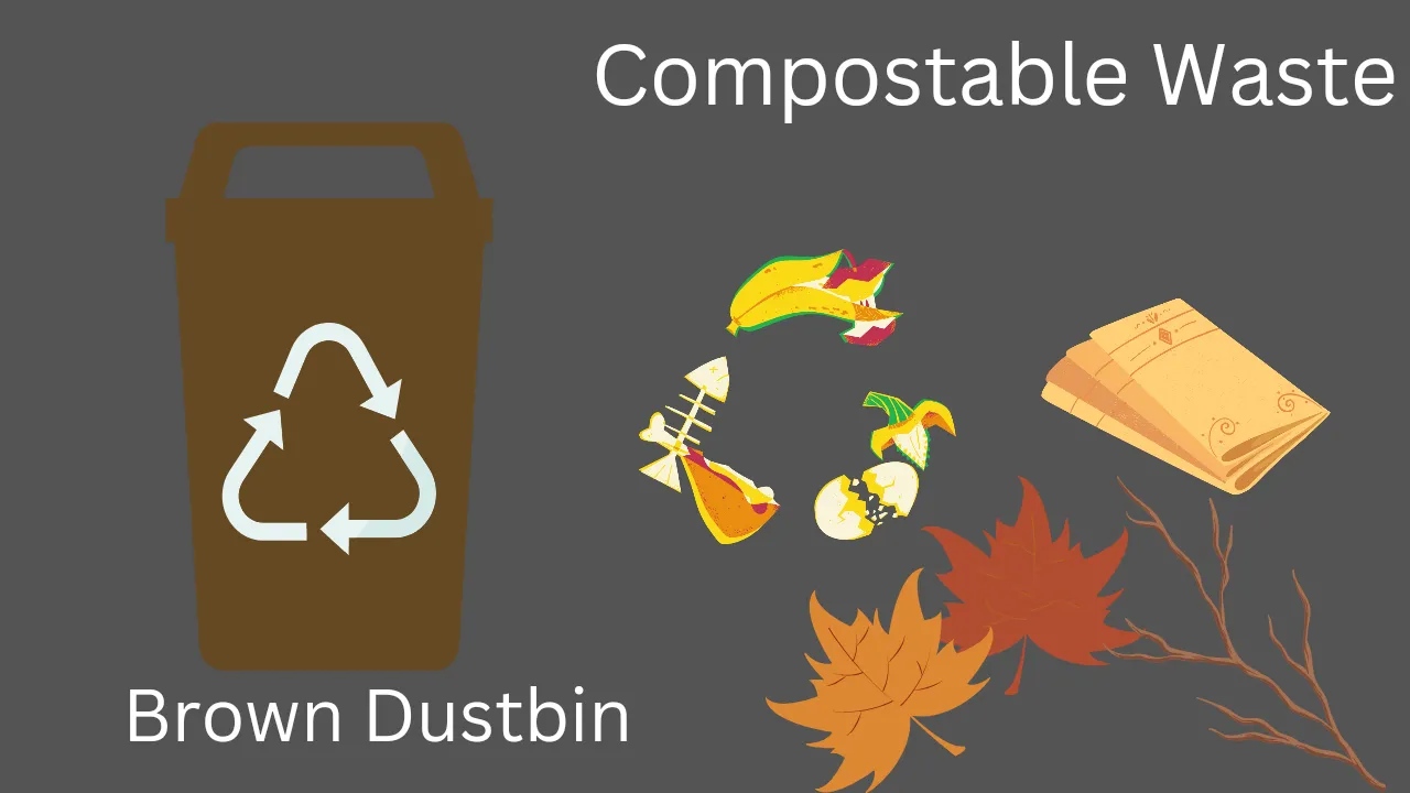 Brown Dustbin (Compostable Waste)