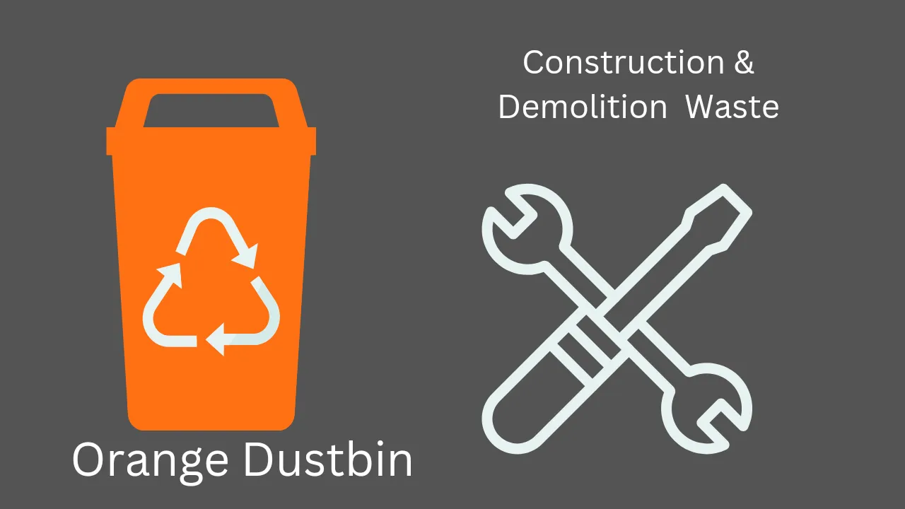 Orange Dustbin (Construction and Demolition Waste)